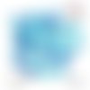 X2 cabochons rayés ton bleu résine 12mm