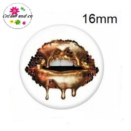 X2 cabochons kiss or 16mm