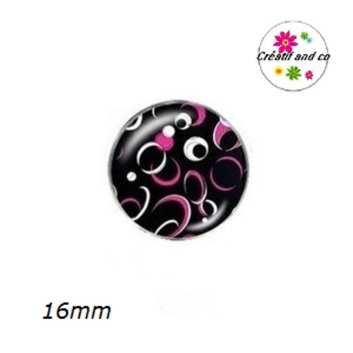 X2 cabochons à motif 16mm