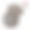 Bouton pression strass noir/argent