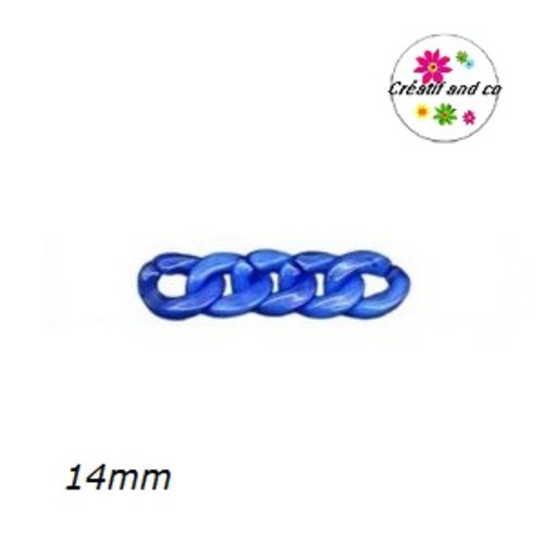 X5 anneaux mailles ouverts torsadés acryliques 14mm