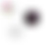 Bouton pression motif noir/fuchsia et blanc