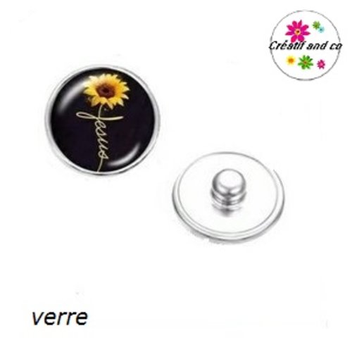 Bouton pression tournesol