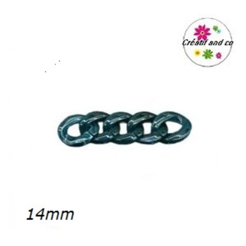 X5 anneaux mailles ouverts torsadés acryliques 14mm