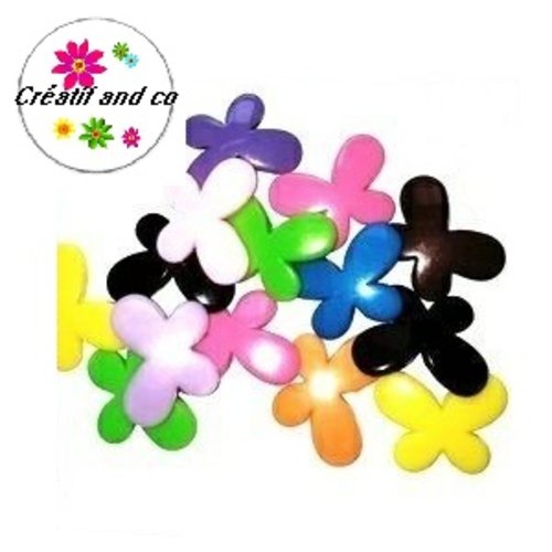 X14 perles papillon mix