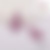 Breloque estampe losange mauve 32mm