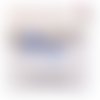 Breloque estampe feuille bleu roi 27mm