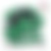 X2 cabochons dômes vert résine 12mm