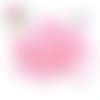 X30 perles forme fleur rose argile polymère 6mm
