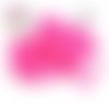 X30 perles forme fleur rose flashy argile polymère 6mm