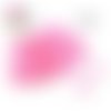 X30 perles forme fleur rose argile polymère 6mm
