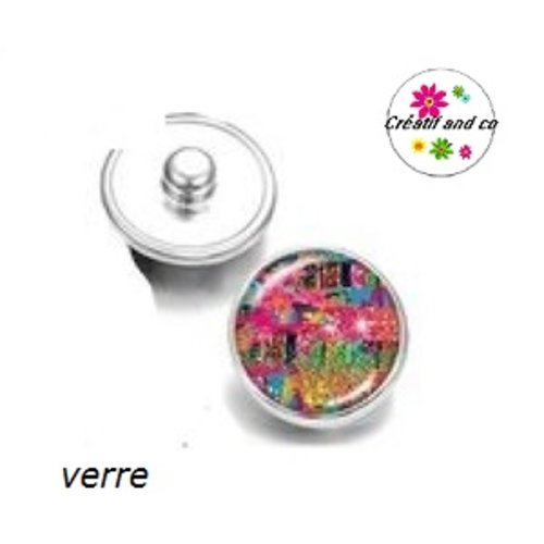 Bouton pression coloré