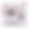 Breloque estampe trèfle gris foncé 15mm