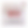 Breloque estampe goutte d'eau rouge avec motif fleur 17mm