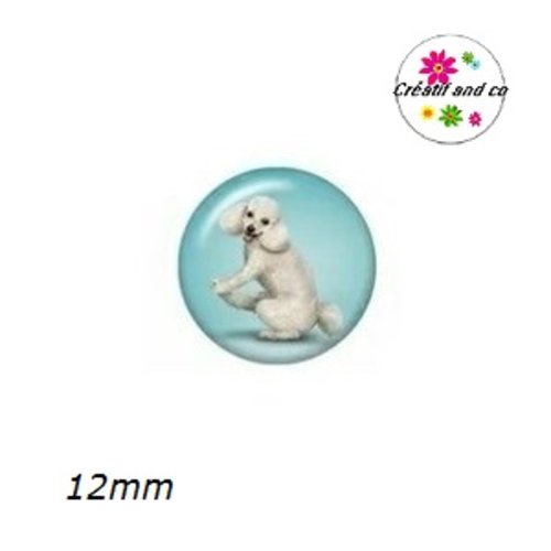 X2 cabochons chien posture yoga 12mm