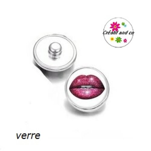 Bouton pression kiss rose
