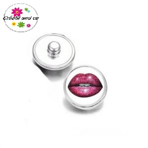 Bouton pression kiss rose