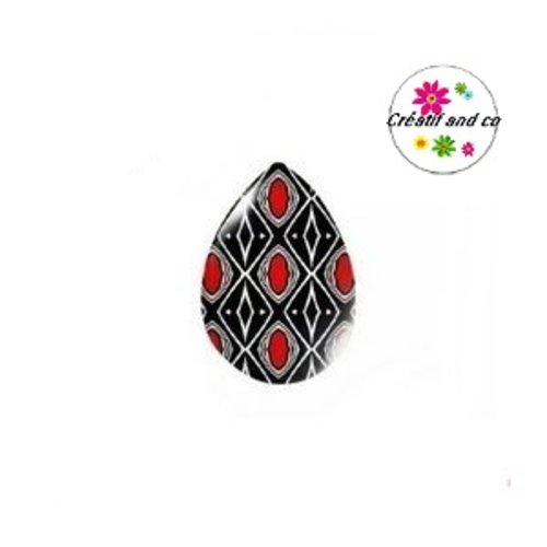 Cabochon goutte géomètrique 18x25mm