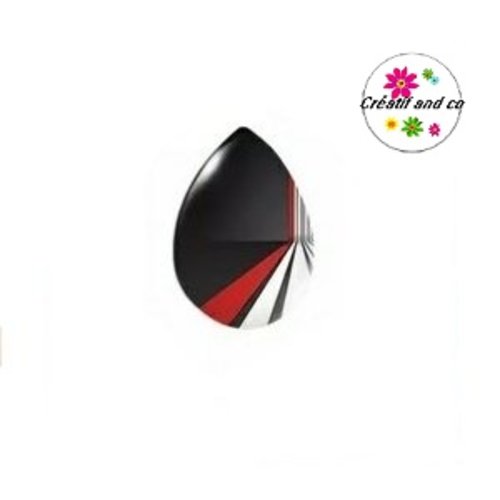 Cabochon goutte géomètrique 18x25mm