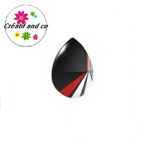 Cabochon goutte géomètrique 18x25mm