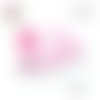 Puce oreille rose pour cabochon 12mm