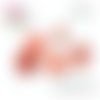 Puce oreille orange foncé pour cabochon 12mm