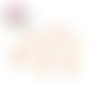 Breloque papillon rose gold 11x13mm