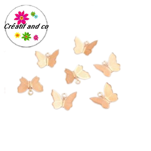 Breloque papillon rose gold 11x13mm