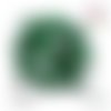 X2 cabochons dôme fil paillette vert résine 12mm