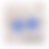 Breloque estampe goutte bleue 15mm