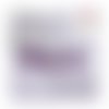 Breloque estampe fleur mauve 13mm