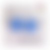 Breloque estampe fleur bleue claire 13mm