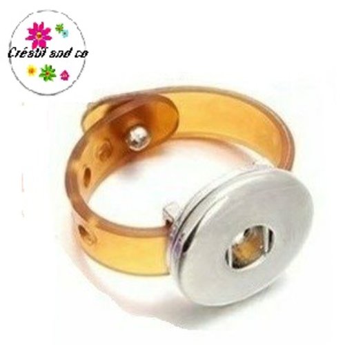 Bague silicone marron translucide pour bouton pression 18/20mm