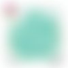 X 2 perles fleur bleu clair 19mm