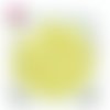 X 2 perles fleur jaune pâle 19mm