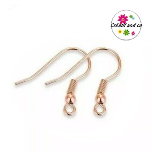 X50 attaches boucles d'oreilles dormeuses rose gold