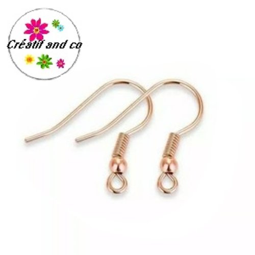 X50 attaches boucles d'oreilles dormeuses rose gold