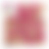 X2 cabochons druzy fuchsia résine 10mm