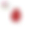 Cabochon goutte motif rouge/noire 18x25mm