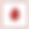 Cabochon goutte motif rouge/noir 18x25mm