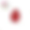 Cabochon goutte motif rouge/noire 18x25mm