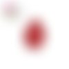 Cabochon goutte motif rouge/noire 18x25mm