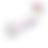 Barrette clip rose pour bouton pression 18/20mm