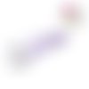Barrette clip mauve foncé pour bouton pression 18/20mm