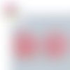 Clou oreille fleur de prunier rose translucide acrylique et tige argent 925