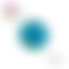 Cabochon à motif 3d turquoise résine 20mm