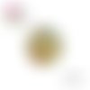 Cabochon à motif 3d jaune résine 20mm