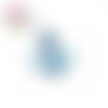 Connecteur émail ancre marine bleu foncé 29mm
