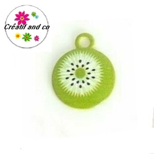 Breloque kiwi émail 20x16mm