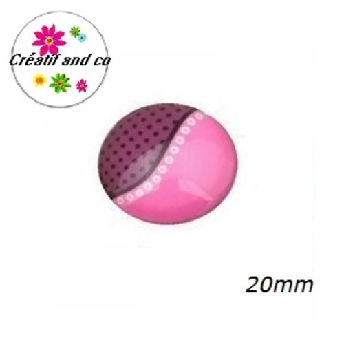 Cabochon violine clair 20mm